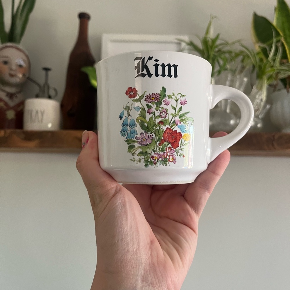 Vintage Novelty KIM ceramic mug